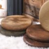 memory foam suede round cushion