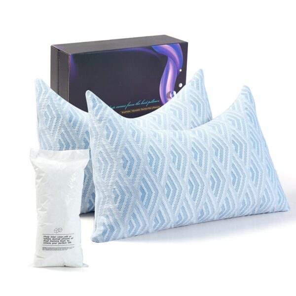  Ice Silk Fabric Shredded Foam Crescent Pillow